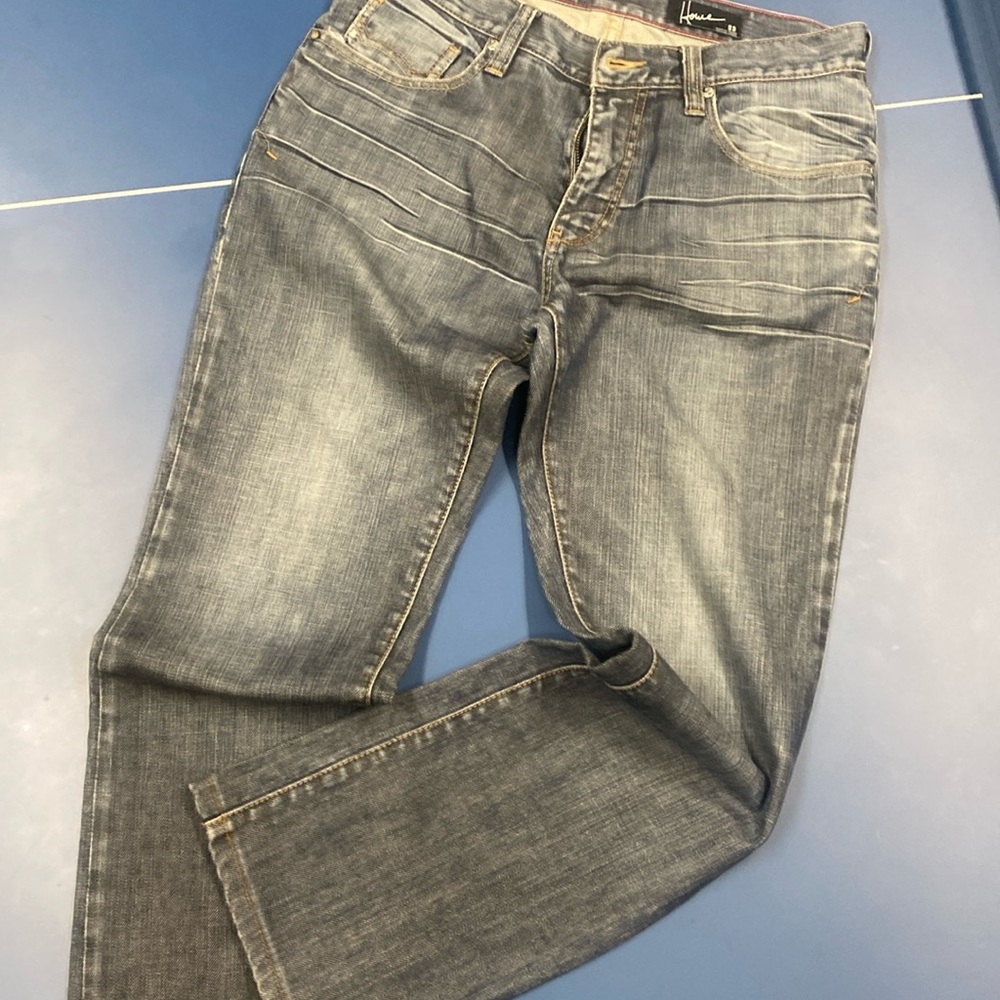 house of howe size 33 blue relaxed fit men's jeans